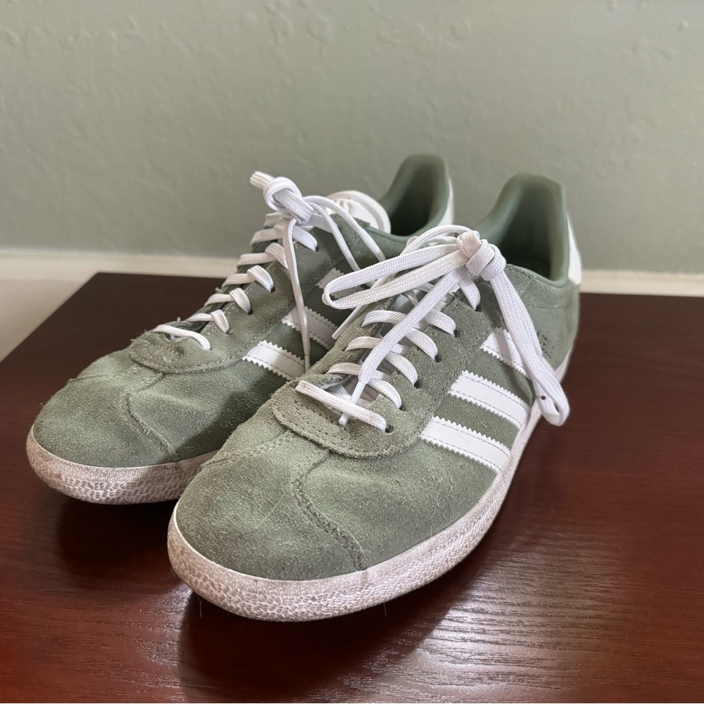 adidas Originals Women's Gazelle Shoes - Women’s Size 7 - Dark Green/White/White